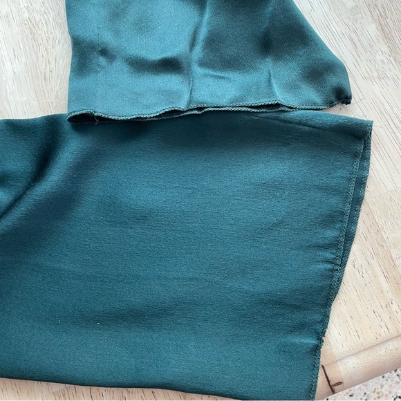 Max Mara Designer Forest Green SILK Slacks! NEW! Size 8 - Picture 7 of 15